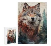 300 PCS Rompecabezas para Adolescentes The Wolf and The Wild Rompecabezas para Adultos Juegos Familiares Mejora La Memoria Regalos para Amigos Y Familiares 300 PCS