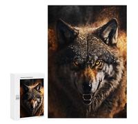 300 PCS Rompecabezas para Adolescentes The Wolf Portrait Rompecabezas para Adultos Juegos Familiares Desafío Difícil Ayuda A Ejercitar El Cerebro 300 PCS