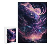 300 PCS Rompecabezas para Adolescentes Thunderstorm Monster Rompecabezas para Adolescentes Actividades Familiares para Cumpleaños, Navidad 300 PCS