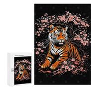 300 PCS Rompecabezas para Adolescentes Tiger and Sakura Rompecabezas para Adolescentes Juegos Divertidos Análisis Y Lógica Cumpleaños 300 PCS