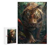 300 PCS Rompecabezas para Adolescentes Tiger in Tropical Forest Rompecabezas para Adultos Juegos Familiares Desafío Difícil Ayuda A Ejercitar El Cerebro 300 PCS