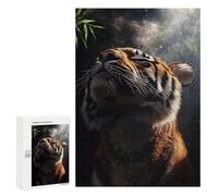 300 PCS Rompecabezas para Adolescentes Tiger Looking Upward in Jungle Rompecabezas para Adultos Juego Práctico Regalos para Mujeres Ayuda A Ejercitar El Cerebro 300 PCS