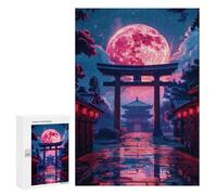 300 PCS Rompecabezas para Adolescentes Torii Gate Moonlit Rompecabezas para Adultos Juegos Familiares Mejora La Memoria Regalos para Amigos Y Familiares 300 PCS