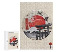 300 PCS Rompecabezas para Adolescentes Torii Gate Red Sun Rompecabezas para Adultos Juegos Familiares Mejora La Memoria Regalos para Amigos Y Familiares 300 PCS