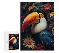 300 PCS Rompecabezas para Adolescentes Tucan Bird in The Jungle Rompecabezas Juegos Relajantes Desafío Difícil Desafiante De Completar 300 PCS