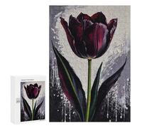 300 PCS Rompecabezas para Adolescentes Tulip Queen of Night Painting Rompecabezas para Adultos Juegos De Relajación Decoración De Pared Ayuda A Ejercitar El Cerebro 300 PCS