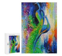 300 PCS Rompecabezas para Adolescentes Two Peacocks Rompecabezas para Adultos Juegos Divertidos Regalo De Cumpleaños Cumpleaños Y Navidad 300 PCS