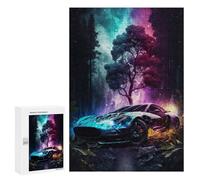 300 PCS Rompecabezas para Adolescentes Vibrant Car in Forest Rompecabezas para Adultos Juegos Familiares Mejora La Memoria Regalos para Amigos Y Familiares 300 PCS