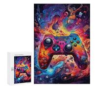 300 PCS Rompecabezas para Adolescentes Vibrant Gaming Controller Artwork -54 Rompecabezas para Adultos Juego De Ingenio Regalos para Mujeres Cumpleaños Y Navidad 300 PCS