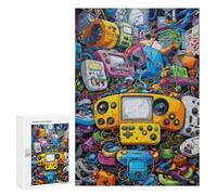 300 PCS Rompecabezas para Adolescentes Vibrant Retro Gaming Collage -8 Rompecabezas para Adultos Juegos Familiares Regalo De Cumpleaños Diversión En Casa Actividades, 300 PCS