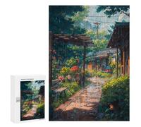 300 PCS Rompecabezas para Adolescentes Village Rain Rompecabezas para Adultos Juegos Relajantes Mejora La Memoria Interacción Entre Padres E Hijos 300 PCS