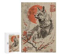 300 PCS Rompecabezas para Adolescentes Vintage Japanese Fox Rompecabezas para Adultos Juego Práctico Regalos para Mujeres Ayuda A Ejercitar El Cerebro 300 PCS