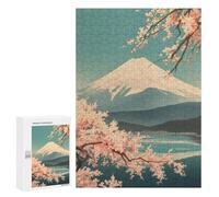 300 PCS Rompecabezas para Adolescentes Vintage Soft MT Fuji Art Juegos Familiares De Rompecabezas para Adultos Que Mejoran La Memoria Ayudan A Ejercitar El Cerebro 300 PCS