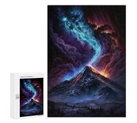 300 PCS Rompecabezas para Adolescentes Volcanic Aurora Sky Rompecabezas para Adolescentes para Aliviar El Estrés. Cada Pieza Es Única Toda La Familia.