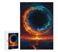 300 PCS Rompecabezas para Adolescentes Volcanic Black Hole in Sky Rompecabezas para Adultos Juegos Familiares Mejora La Memoria Regalos para Amigos Y Familiares 300 PCS
