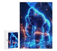 300 PCS Rompecabezas para Adolescentes Voltage King - The Neon Gorilla Awakens Rompecabezas para Adultos Juegos Divertidos Regalo De Cumpleaños Cumpleaños Y Navidad 300 PCS
