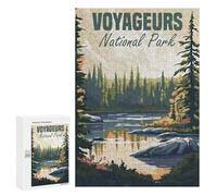 300 PCS Rompecabezas para Adolescentes Voyageurs National Park Rompecabezas para Adultos Juegos Divertidos Regalo De Cumpleaños Cumpleaños Y Navidad 300 PCS