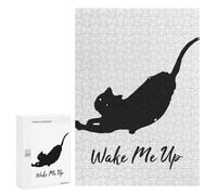300 PCS Rompecabezas para Adolescentes Wake My Cat Up Ilustration Rompecabezas para Adultos Juegos Familiares Mejora La Memoria Regalos para Amigos Y Familiares 300 PCS