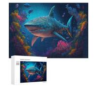 300 PCS Rompecabezas para Adolescentes Whale Shark in Vibrant Coral Reef Rompecabezas para Adultos Juego Familiar Análisis Y Lógica Regalos para Reducir El Estrés 300 PCS