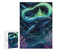 300 PCS Rompecabezas para Adolescentes Whale with Castle Fantasy Art Rompecabezas para Adultos Juego Práctico Difícil Interacción Entre Padres E Hijos 300 PCS