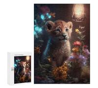 300 PCS Rompecabezas para Adolescentes Whimsical Lion Cub Garden Juegos Familiares De Rompecabezas para Adultos Que Mejoran La Memoria Ayudan A Ejercitar El Cerebro 300 PCS