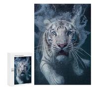 300 PCS Rompecabezas para Adolescentes White Tiger Swimming Underwater Rompecabezas para Adultos Juegos Familiares Regalo De Cumpleaños Diversión En Casa Actividades, 300 PCS