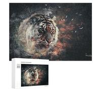 300 PCS Rompecabezas para Adolescentes Wild Tiger Majesty Rompecabezas para Adultos Juegos Familiares Regalo De Cumpleaños Diversión En Casa Actividades, 300 PCS