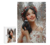 300 PCS Rompecabezas para Adolescentes Winter Wonderland Bunny-1 Rompecabezas para Adolescentes Actividades Familiares para Cumpleaños, Navidad 300 PCS