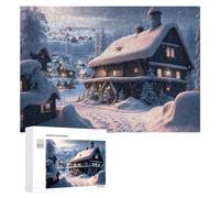 300 PCS Rompecabezas para Adolescentes Winter Wonderland Village Rompecabezas para Adultos Juegos Familiares Regalo De Cumpleaños Diversión En Casa Actividades, 300 PCS