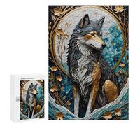 300 PCS Rompecabezas para Adolescentes Wolf Gold Kintsugi Rompecabezas para Adultos Juegos Familiares Mejora La Memoria Regalos para Amigos Y Familiares 300 PCS