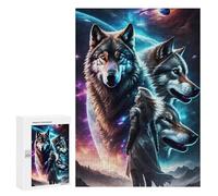 300 PCS Rompecabezas para Adolescentes Wolf Guardians Cosmic Guardian Rompecabezas para Adultos Juego Familiar Análisis Y Lógica Regalos para Reducir El Estrés 300 PCS