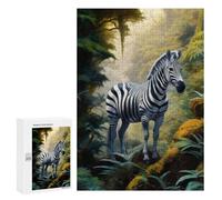 300 PCS Rompecabezas para Adolescentes Zebra Animal Art Rompecabezas para Adultos Juegos Relajantes Mejora La Memoria Interacción Entre Padres E Hijos 300 PCS