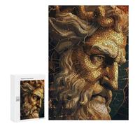 300 PCS Rompecabezas para Adolescentes Zeus God Mosaic Rompecabezas para Adultos Juegos Familiares Mejora La Memoria Regalos para Amigos Y Familiares 300 PCS
