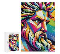 300 PCS Rompecabezas para Adolescentes Zeus WPAP Pop Art Rompecabezas para Adultos Juegos De Relajación Decoración De Pared Ayuda A Ejercitar El Cerebro 300 PCS