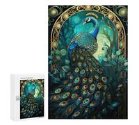 300 PCS Rompecabezas para Adultos Abstract Peacock Kintsugi Rompecabezas para Adultos Juegos Divertidos Alivia El Estrés Desafiante De Completar 300 PCS