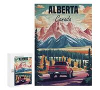 300 PCS Rompecabezas para Adultos Alberta Canada Travel Rompecabezas para Adultos Juego De Ingenio Pero Divertido Y Humorístico Actividades Divertidas En Casa, 300 PCS