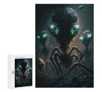 300 PCS Rompecabezas para Adultos Alien Invasion The Arrival Rompecabezas para Adultos Juego De Ingenio Pero Divertidos Y Regalos Humorísticos para Amigos Y Familiares 300 PCS