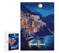 300 PCS Rompecabezas para Adultos Amalfi Coast Night Rompecabezas para Adultos Juguetes De Bricolaje Análisis Y Lógica Cumpleaños Y Navidad 300 PCS