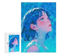 300 PCS Rompecabezas para Adultos Anime Girl in Rain Rompecabezas para Adultos Juguetes Antiestrés Una Obra De Arte Difícil Y Desafiante 300 PCS
