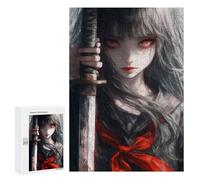 300 PCS Rompecabezas para Adultos Anime Girl with Katana Rompecabezas para Adultos Juguete Decoración De Pared Decoración del Hogar 300 PCS