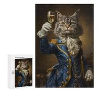 300 PCS Rompecabezas para Adultos Aristocrat Cat French Style Rompecabezas para Adultos Juego De Ingenio Pero Divertidos Y Regalos Humorísticos para Amigos Y Familiares 300 PCS