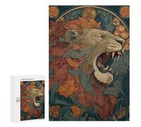 300 PCS Rompecabezas para Adultos Art Deco Lion Rompecabezas para Adultos Juegos Divertidos Vacaciones En Casa Matar El Tiempo Regalos De Cumpleaños Y Únicos 300 PCS