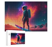 300 PCS Rompecabezas para Adultos Astronaut Surfing in Space -13 Rompecabezas para Adultos Juguete Decoración De Pared Pero Divertido Y Humorístico Desafiante De Completar 300 PCS