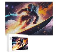 300 PCS Rompecabezas para Adultos Astronaut Surfing in Space -19 Rompecabezas para Adultos Juegos De Relajación Regalo De Cumpleaños Cumpleaños Y Navidad 300 PCS