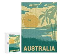 300 PCS Rompecabezas para Adultos Australia Vintage Art Rompecabezas para Adultos Juguetes Antiestrés Pero Regalos Divertidos Y Humorísticos para Amigos Y Familiares 300 PCS