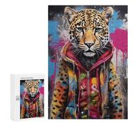 300 PCS Rompecabezas para Adultos Banksy Art Leopard Hoodie Rompecabezas para Adultos Juego De Ingenio Pero Divertidos Y Regalos Humorísticos para Amigos Y Familiares 300 PCS