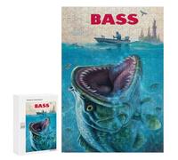 300 PCS Rompecabezas para Adultos Bass Fishing Redux Rompecabezas para Adultos Juegos Relajantes Corte De Precisión Cumpleaños Y Navidad 300 PCS