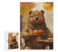 300 PCS Rompecabezas para Adultos Bears Autumn Painting Rompecabezas para Adultos Juguete Decoración De Pared Mejora Los Recuerdos Regalos para Amigos Y Familiares 300 PCS