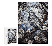 300 PCS Rompecabezas para Adultos Bird Glass Window Rompecabezas para Adultos Juegos Familiares Regalos para Mujeres Interacción Entre Padres E Hijos 300 PCS