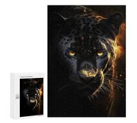 300 PCS Rompecabezas para Adultos Black Jaguar in Gold Rompecabezas para Adultos Juego De Ingenio Pero Divertido Y Humorístico Actividades Divertidas En Casa, 300 PCS